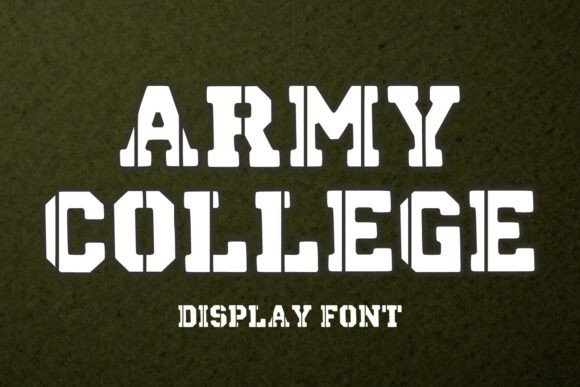 Army College Font for Bold Web Design