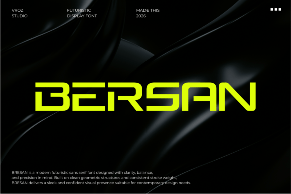 Bersan: A Modern Display Font for Bold Design