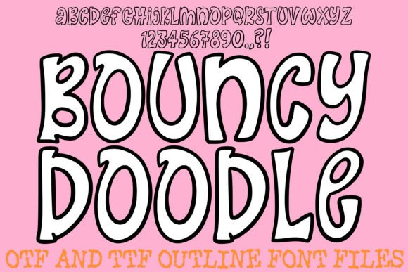 Bouncy Doodle Hand Drawn Cartoon Font