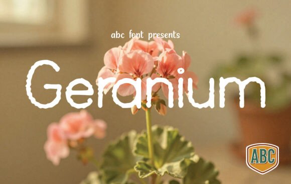 Geranium Font for Web Design