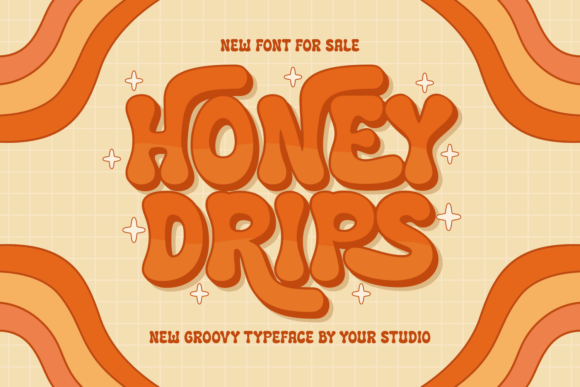 Honey Drips Font for Vintage Design