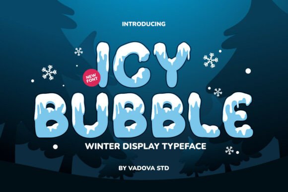 Icy Bubble Font: Winter Whimsy in Type