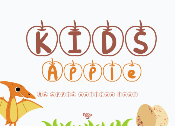 Kids Apple Outline Font