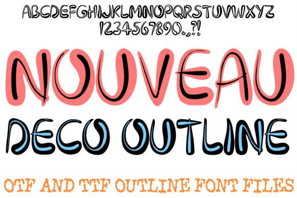 Nouveau Deco Outline Font