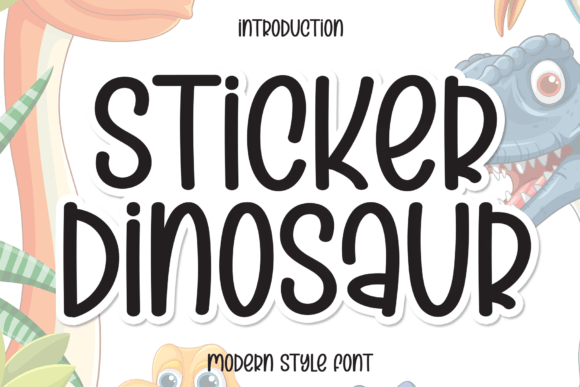 Sticker Dinosaur Font for Bold Campaigns