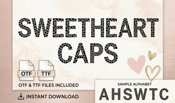 Sweetheart Caps Font for Business Branding