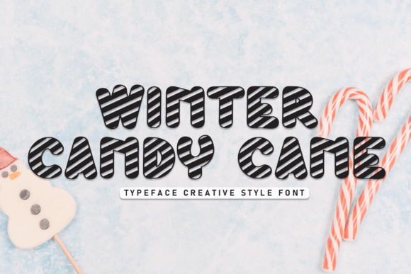 Winter Candy Cane Font